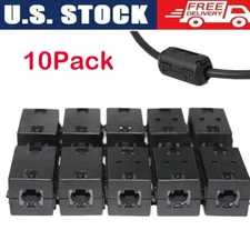 10 Pcs Ferrite Beads Clip-on Ring Core RFI EMI Noise Filter Clamp Choke Coil Hot