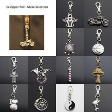 Clip On Zipper Pulls Charm Bag Purse Jacket Backpack Keychain Key Ring - Choose