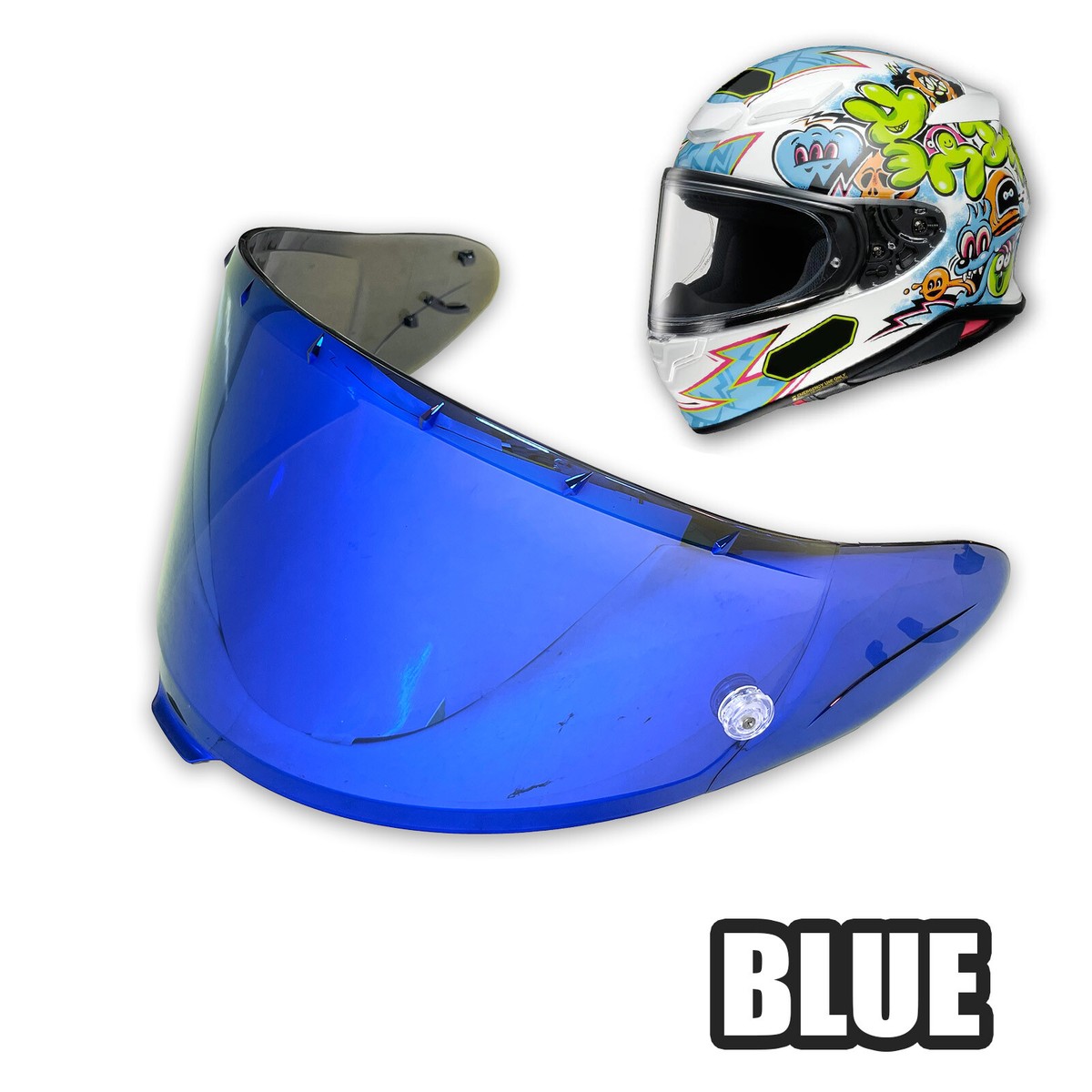 blue biohazard full face motorcycle helmet X-297 The Podium full Blue Full Face Motorcycle Helmet