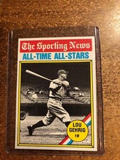 1976 Topps Baseball # 341 All Time All Star 1st Base Lou Gehrig