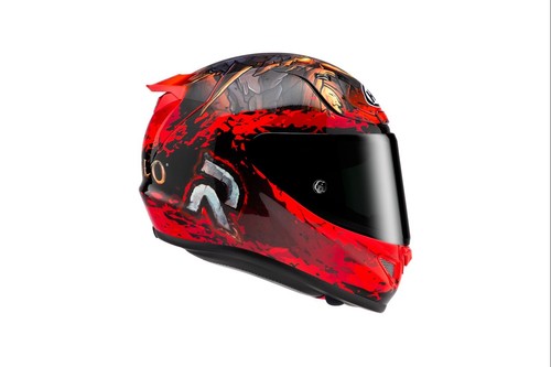 HJC RPHA 12 Diablo Blizzard MC-1 Helm 57/58-M Racing Helm - Picture 3 of 6