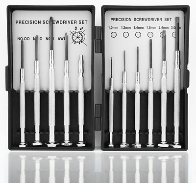 11PCS Small Precision Screwdriver Set, 6 Sizes of Flat Head and Philips Screwdri