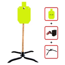 AR500 Steel Target Stand System-12"x20"x3/8" Silhouette with 2x4 Stand Mount Kit