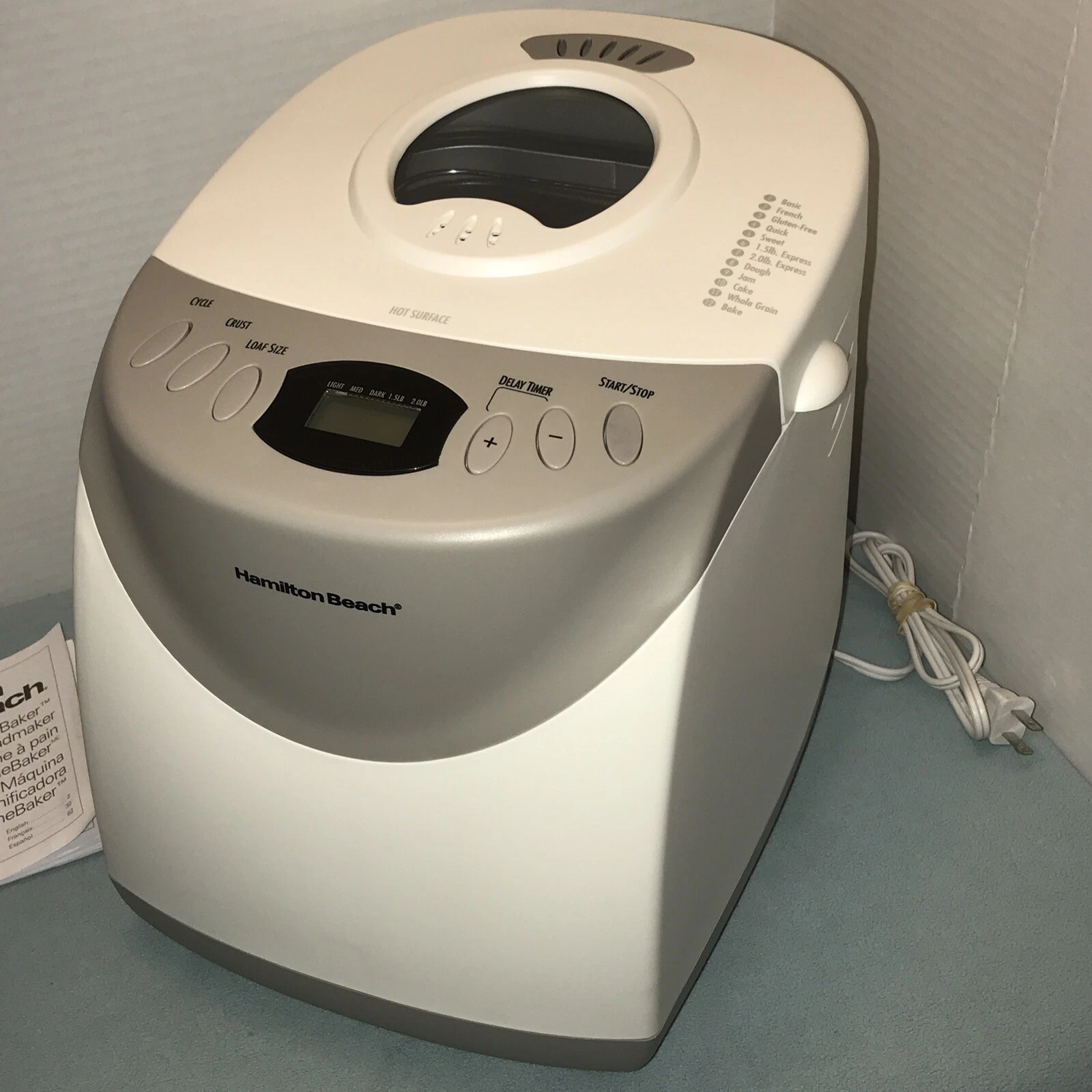 Hamilton Beach 2 lb Digital Bread Maker White HomeBaker 29881