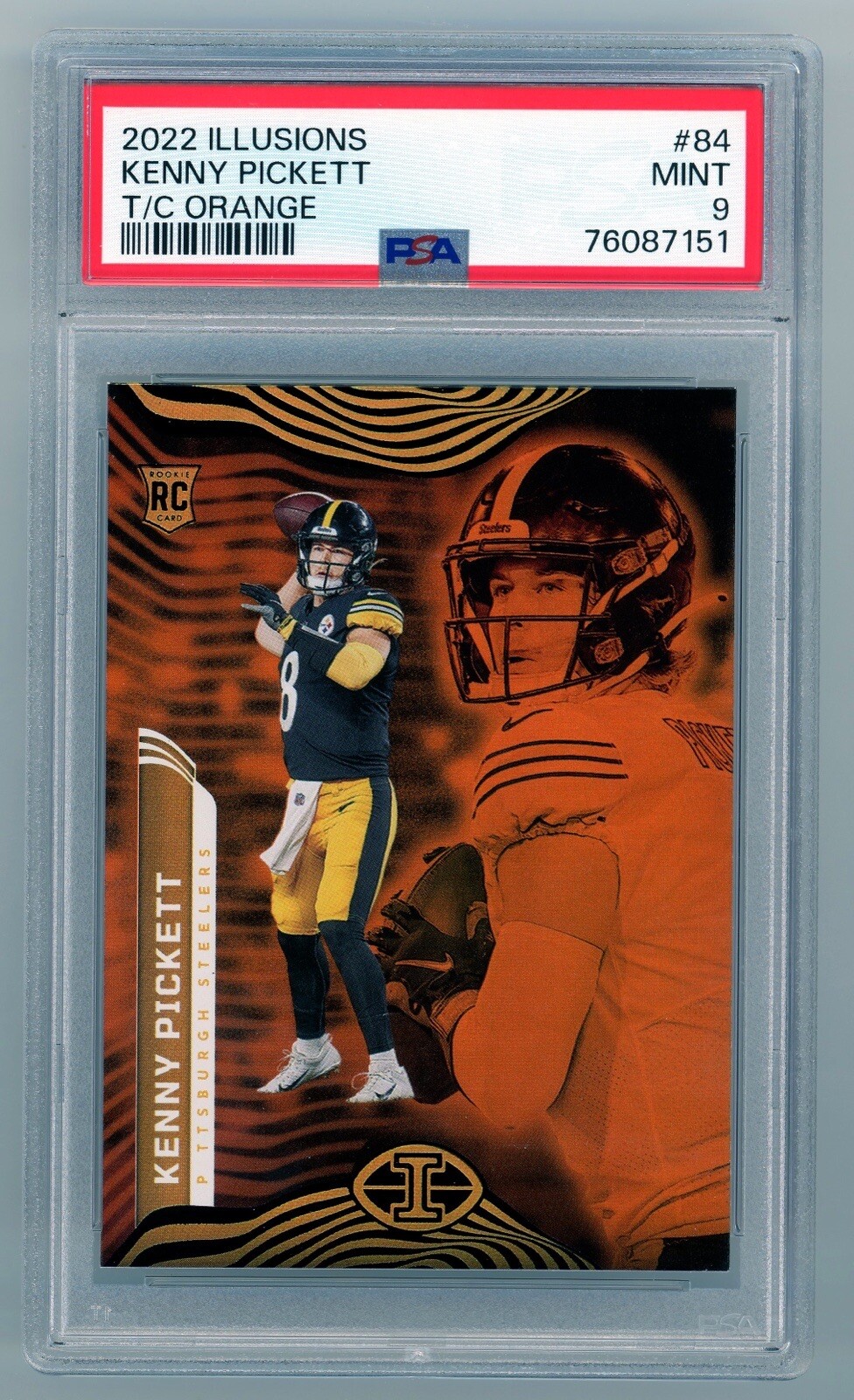 Kenny Pickett Panini Illusions #84 Trophy Collection Orange