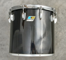 LUDWIG 14" BLACK CORTEX CONCERT MELODIC TOM DRUM, 6 ply, early 70's
