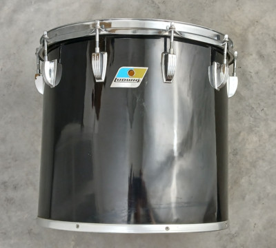 LUDWIG 14'' BLACK CORTEX CONCERT MELODIC TOM DRUM, 6 ply, early 70's