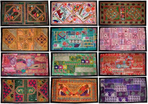 Lot of 05pc Wall Hanging Vintage Bohemian Patchwork Hand Table Runner Home Decor - Afbeelding 1 van 12