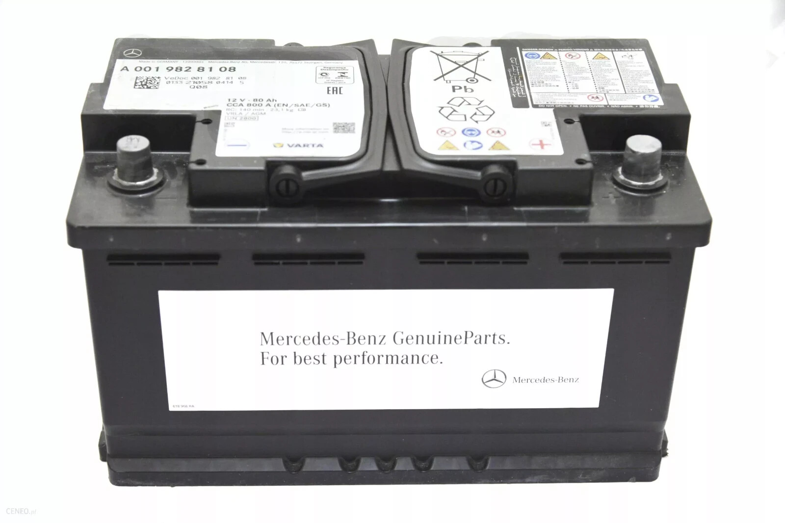 Original Mercedes AGM Autobatterie Starterbatterie VARTA 12V 80Ah