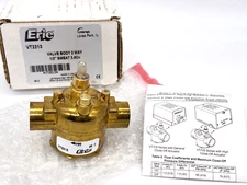 Erie VT2213 Zone Valve Body 2-Way 2-Position 1/2" Sweat HVAC Hydronic Control