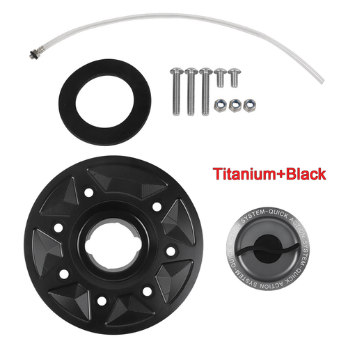 CNC Keyless Fuel Gas Tank Cap Cover For Kawasaki Ninja ZX6R/636 19-21 Ninja 250 - Picture 9 of 12