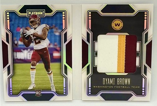 Dyami Brown 2021 Panini Playbook Rookie Booklet 3 Color Prime Jersey Patch /25 - Bild 1 von 4