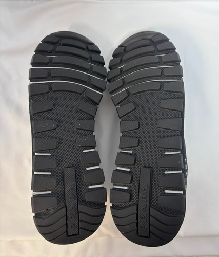 Prada  Black Knit Fabric Slip-on Sneakers White Sole Women 37 - Picture 4 of 6