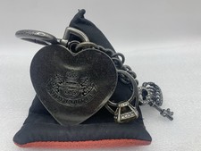 Vintage Juicy Couture Logo Heart Clip Rhinest...