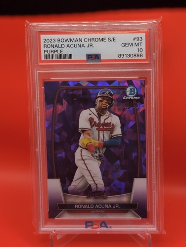 2023 Bowman Chrome Sapphire Edition - Ronald Acuña Jr. #93 Purple /25 PSA 10 ATL
