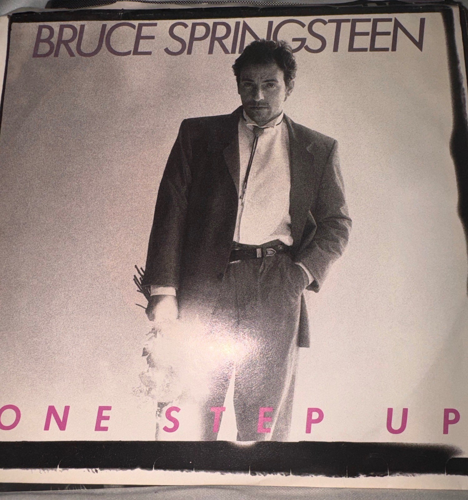 VINYL RECORD 45 Bruce Springsteen One Step Up (7” INCH 45RPM) with Sleeve Cover