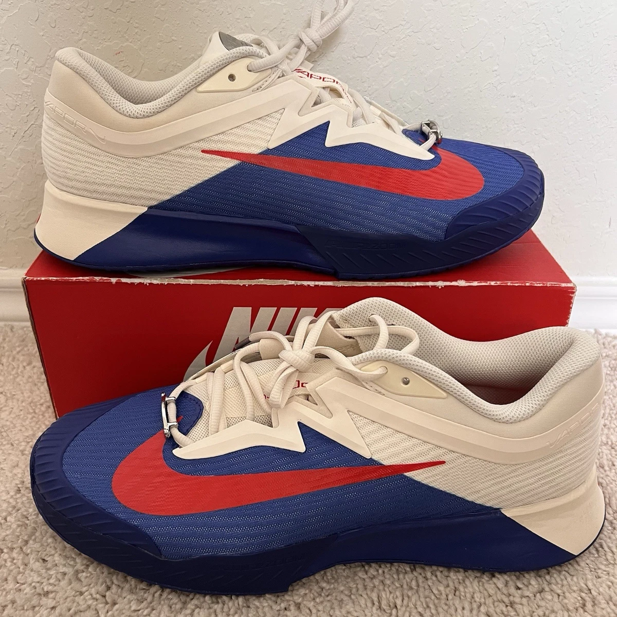 NikeCourt Air Zoom Vapor Pro 3 Premium HC Deep Night Light Crimson
