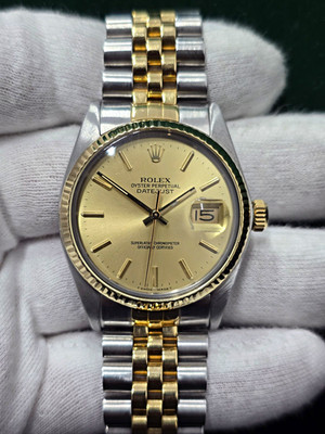 Rolex 36MM Datejust 16013 Two-Tone Jubilee, 18k & SS watch only  great deal 