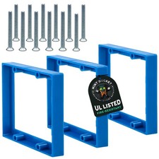 1/2" Double Gang Outlet Box Extenders, UL Listed, Blue
