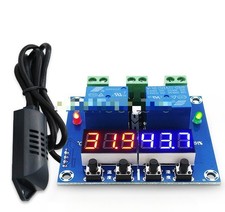1x DC 12V Dual Digital LED Temperature  Humidity Control Thermostat Probe M8