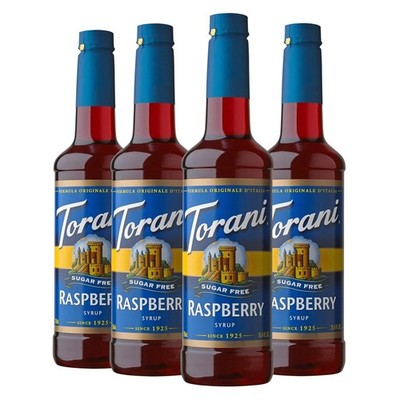 Torani Sugar Free Raspberry Syrup, 25.4oz (Pack of 4)