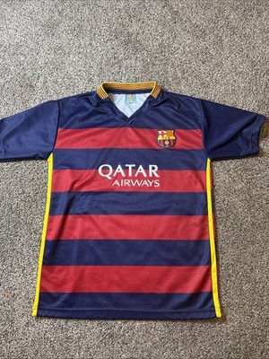 Men's Barcelona FC Suarez # 9 Soccer Jersey Youth Sz XXL - FCB
