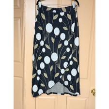 Maeve Anthropologie Metallic Floral Tulip Wrap Midi Skirt Black Gold Silvr M NWT
