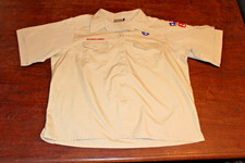 Boy Scouts of America BSA Women's Shirt Tan XX-Large XXL Glued Patches Spot Back