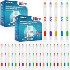 300 PCS Premium Toothbrushes Bulk Individually Wrapped Toothbrushes Disposable