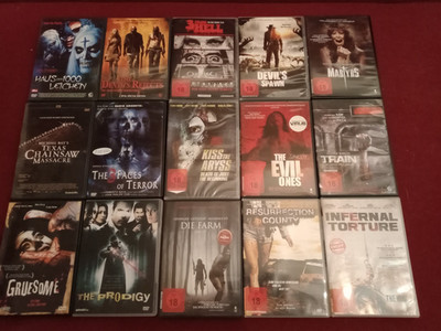 DVD Sammlung Horror / Thriller FSK 18  Rob Zombie 3 From Hell  Texas Chainsaw ..