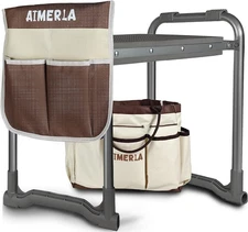 Aimerla Foldable Garden Kneeler Seat Heavy Duty [Upgraded K3-Brown, Brown