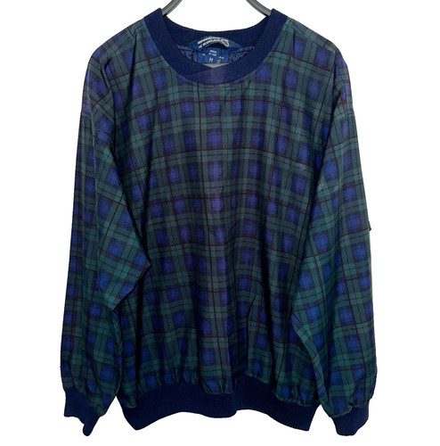 SUNDERLAND OF SCOTLAND Mens Medium Pullover Golf Jacket Blackwatch Plaid