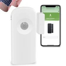 Smart WiFi Window Contact Home Door Motion Sensors Alarm For Security App Alexa