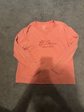 L.L.Bean Women  s XL Coral Crewneck Sweatshirt Cotton Blend Casual Pullover