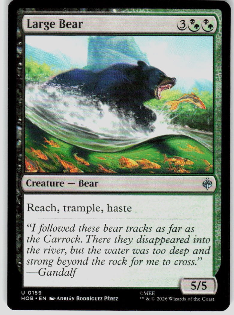 Large Bear 159 The Hobbit Magic the Gathering