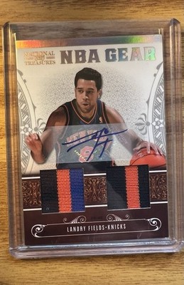 2010 National Treasures Landry Fields Auto /49 Rookie Knicks #10 RPA Prime