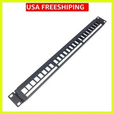 1U Hinged 24 Port Blank Keystone Patch Panel for 19 Inch Rackmount or Wall Mo...