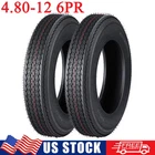 2 Pack 480x12 6PR Trailer Tires 480-12 4.80x12 4.80-12 Tires Load Range C 6-Ply