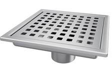 Square Shower Drain, Shower Drain 4 inch with Removable Grate Cover, Corrosio...