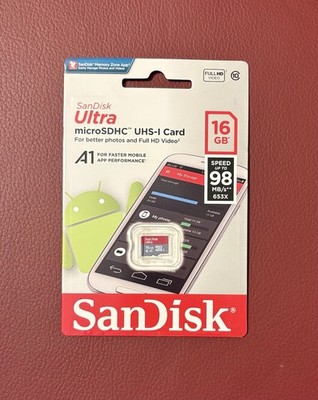 SanDisk Ultra 16GB UHS MicroSDHC Memory Card (SDSQUAR-016G-GN6MN)