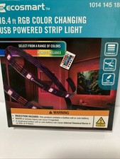 New 16.4 ft. RGB Color Changing USB Powered LED Strip Light & Remote + Battery