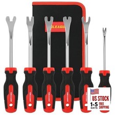  6Pcs Auto Upholstery Trim Panel Removal Tool 6Pcs Short Auto Clip Removal Tool