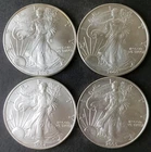 2002, 2003, 2004, and 2005 $1 American Silver Eagle Dollars