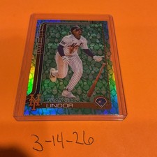 2025 Topps Series 1 FRANCISCO LINDOR #350 💫Easter Green Foil SP💫💎HANDS!!