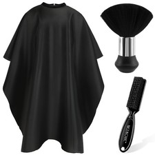 Hair Cutting Barber Cape with Neck Duster Brush and Barber Brush, Professional