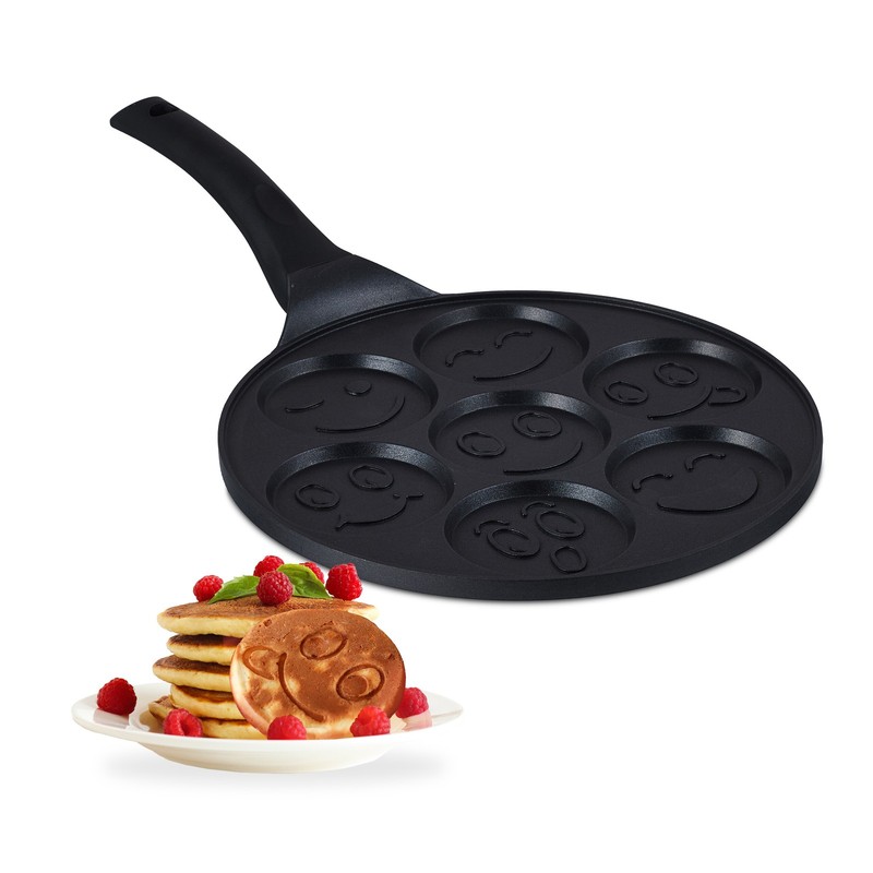 Poêle Pancakes Crêpes Accessoires Crêpière Visage Ustensile Cuisine aluminium