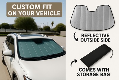 Custom Windshield Sun Shade For BMW F30 320i 325i 328i 2012-2019 - Heat Shield & UV Protector