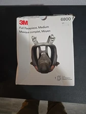 3M Full Face Reusable Respirator Size Medium Gas Mask Facepiece 6800 Free Ship