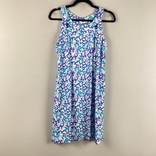 Lulu B Mini Dress Size Small Cutout Sleeveless Blue White Beach Vacation