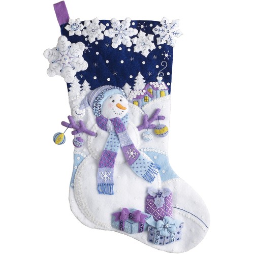 Zestaw aplikacji do pończoch filcowych Bucilla 18" Long-Frosty Night - 86703 - Zdjęcie 2 z 2